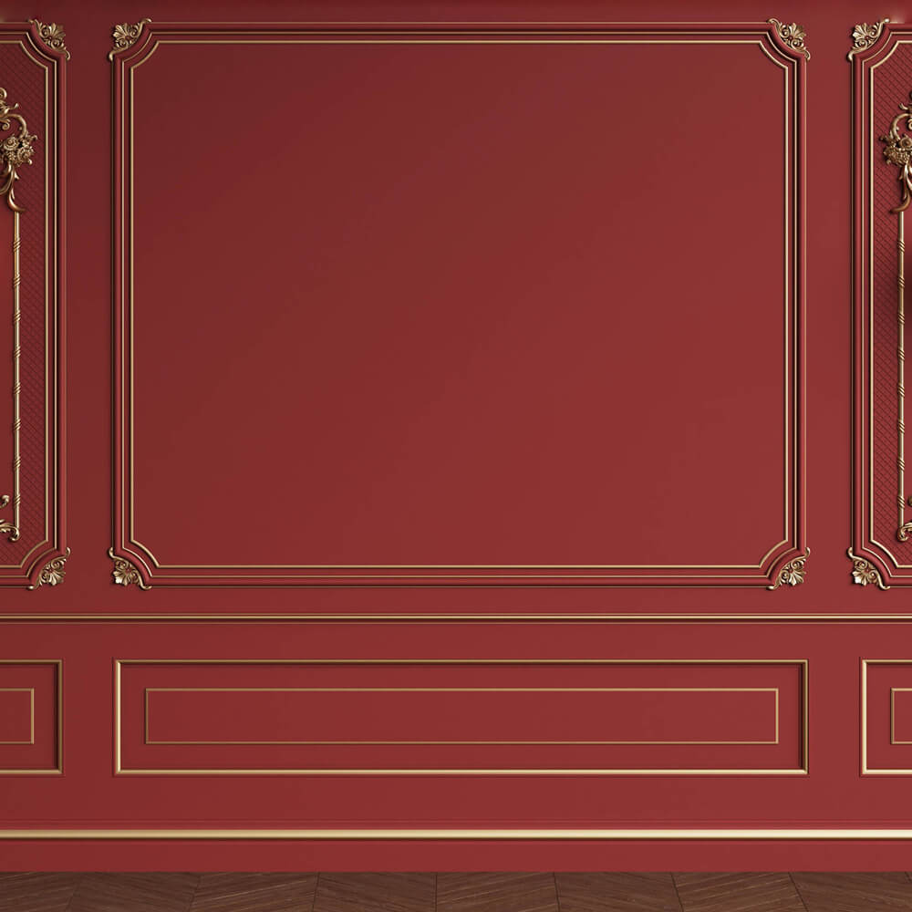 Toile de fond de Porte Mur Rétro Rouge Intérieur Vintage RR6-71