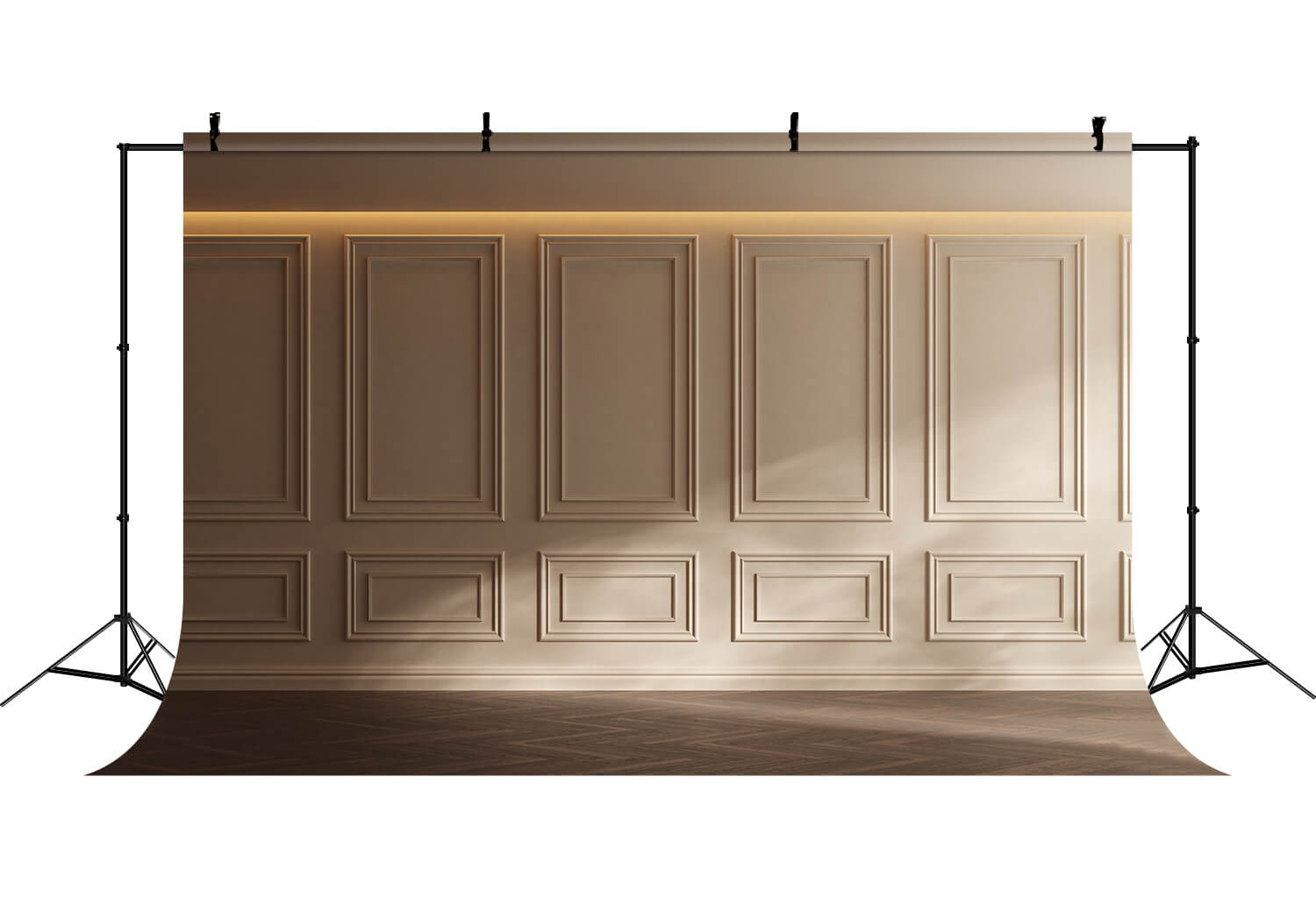 Toile de fond Pièce Vide Mur Rétro avec Sol en Bois RR6-87