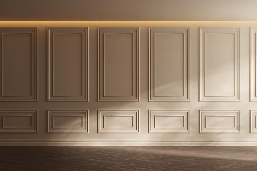 Toile de fond Pièce Vide Mur Rétro avec Sol en Bois RR6-87