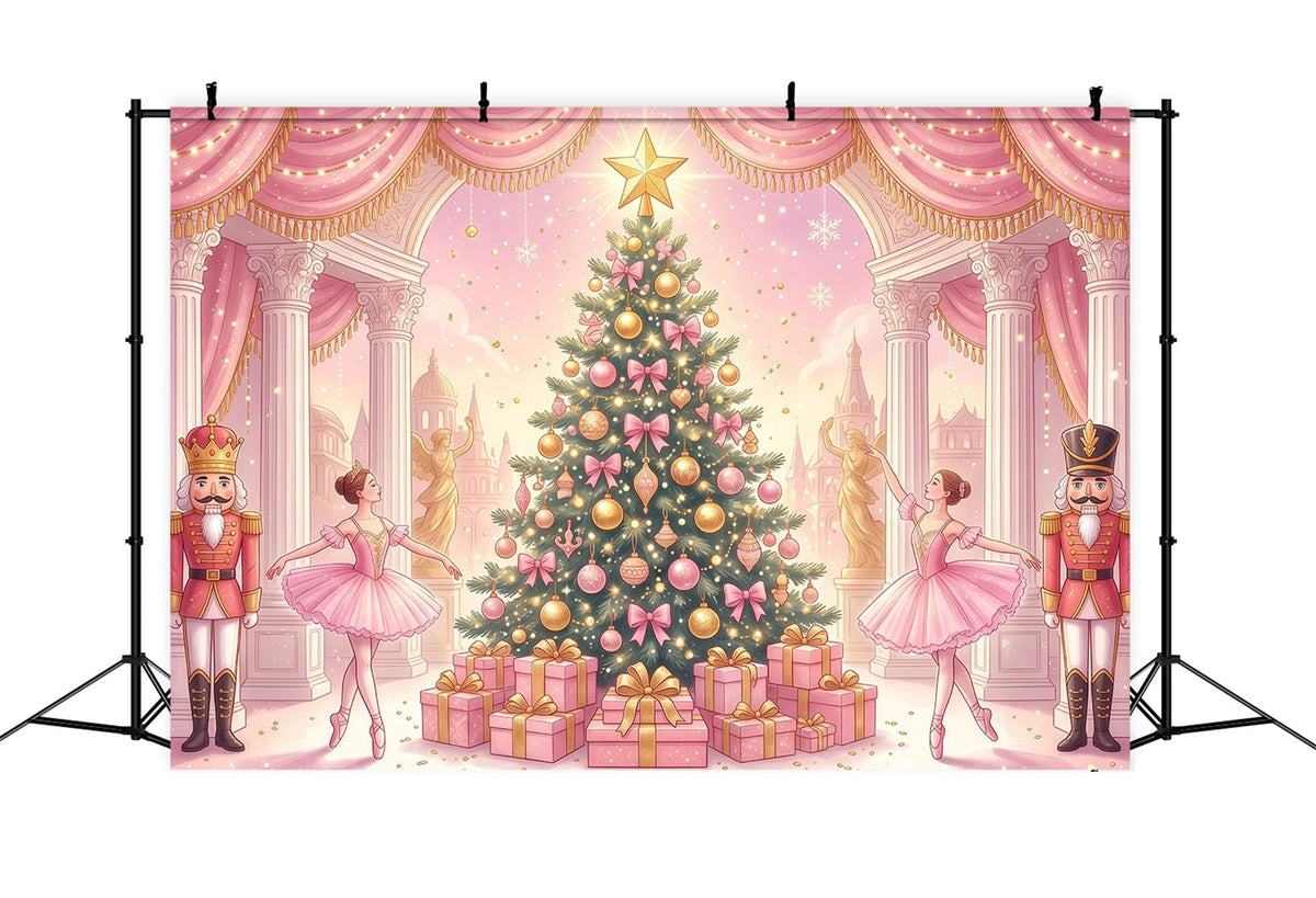 Fond Photo Casse-Noisette Présentoir Ballet Rose RR610-164