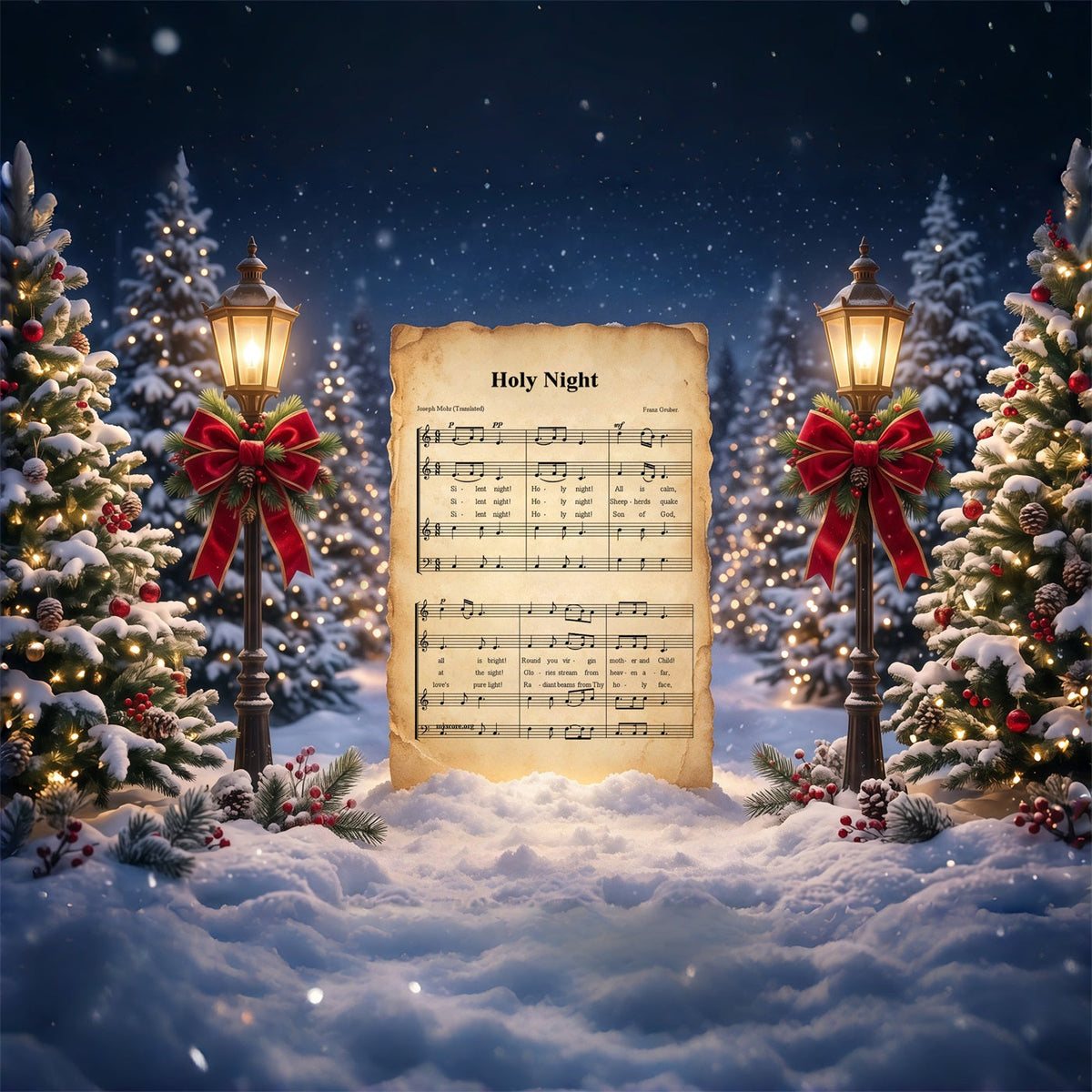 Fond De Noël Chant Sacré Partition Musicale RR610-167