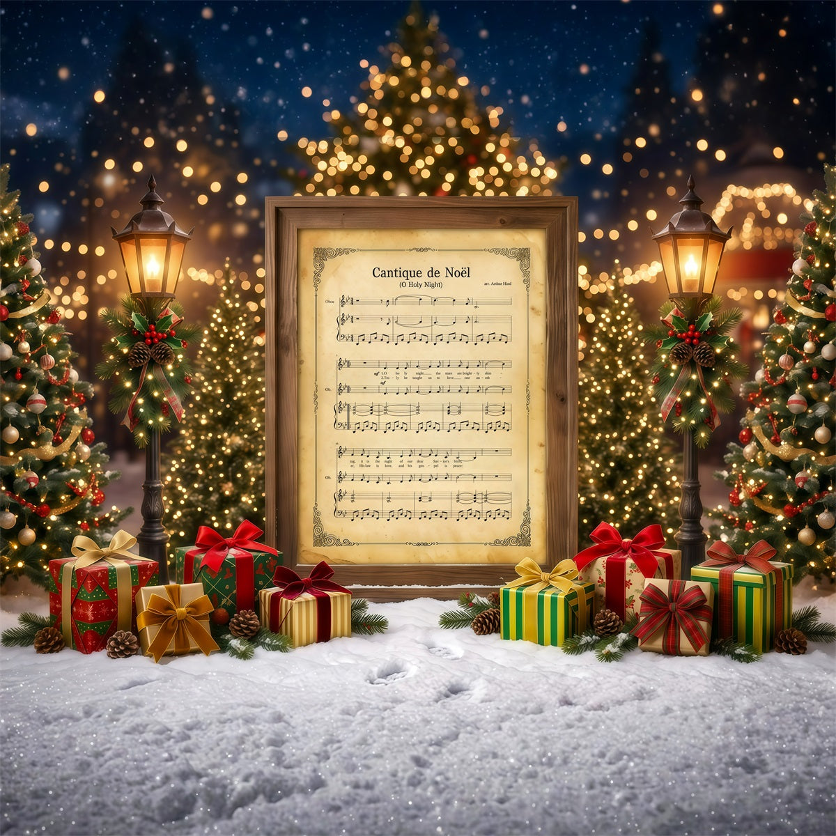 Fond De Noël Partition Vintage Chant Festif RR610-39