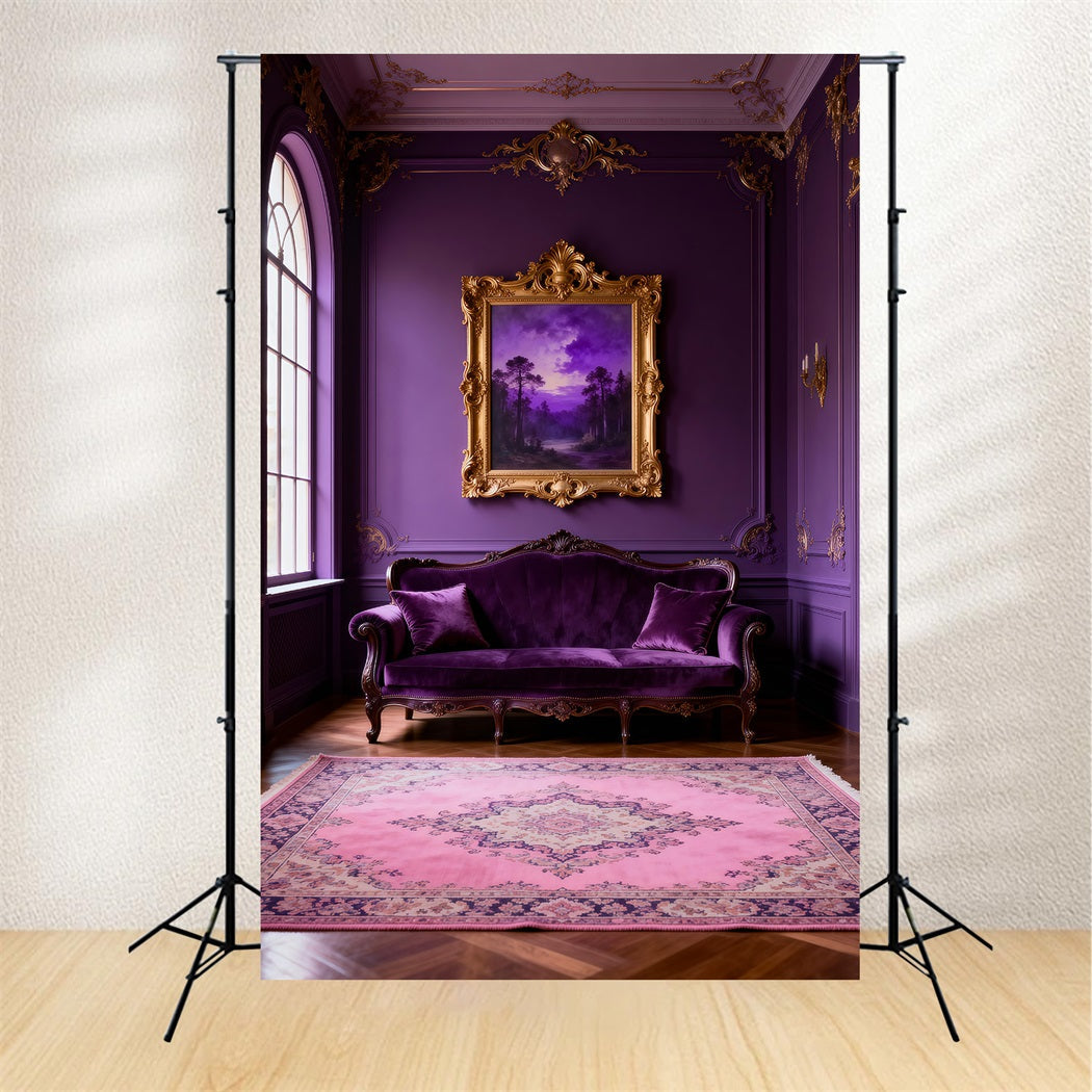 Toile de fond Boudoir Salon Velours Améthyste Royal RR62-71