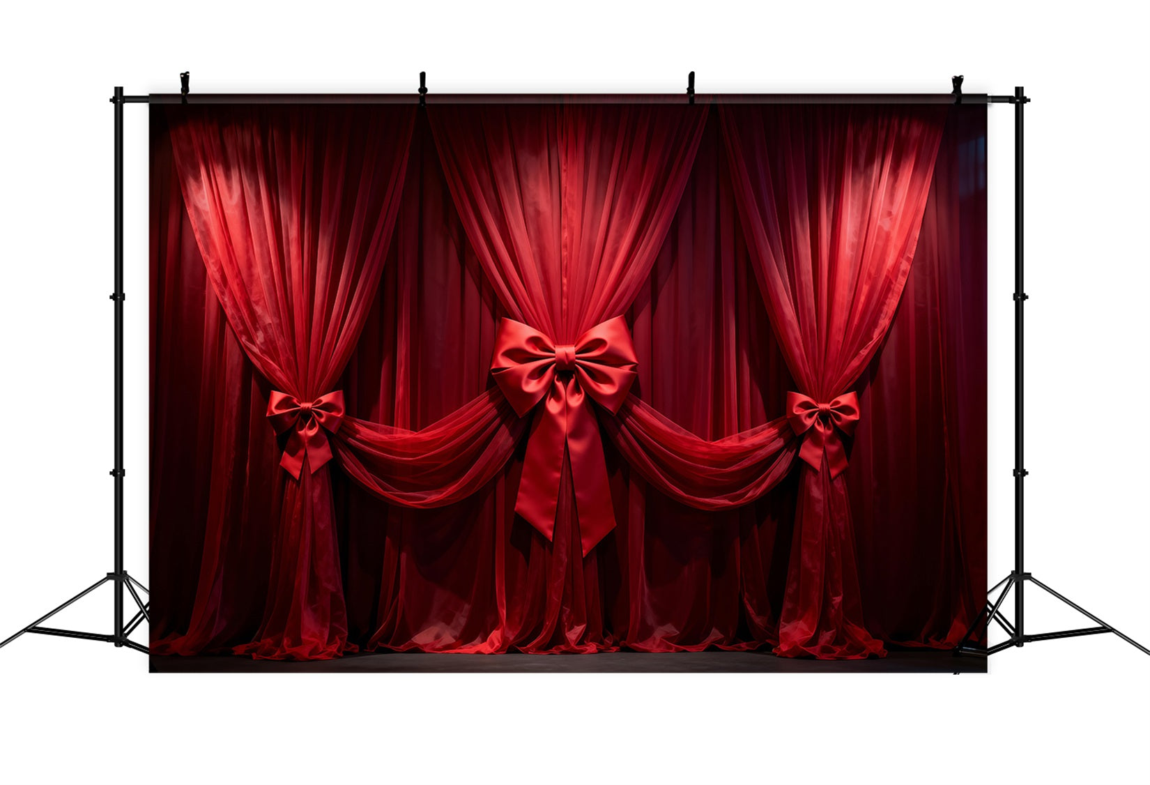 Toile de fond Boudoir Draperie Velours Cramoisi Nouée RR62-91