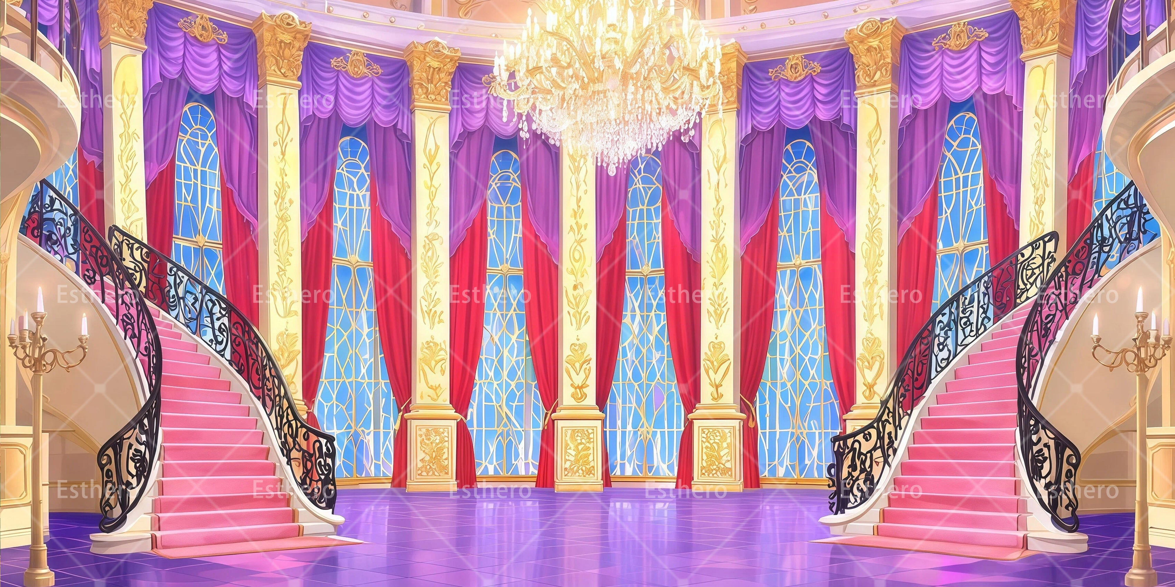 Toile de fond salle de banquet récital de danse décor de théâtre RR65-T37