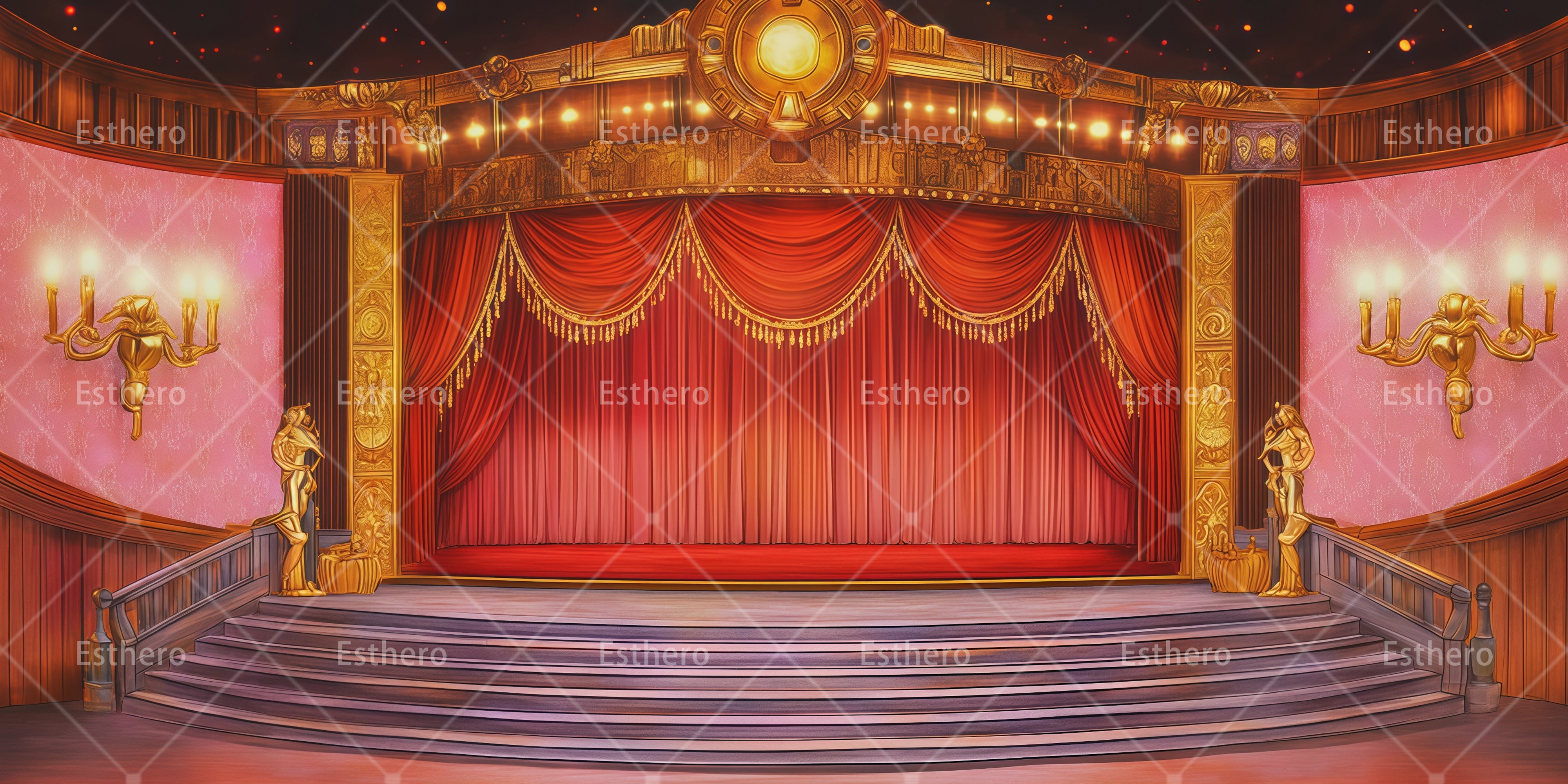 Décor Broadway Intérieur de Bar Clandestin pour Bal Scolaire RR66-T27
