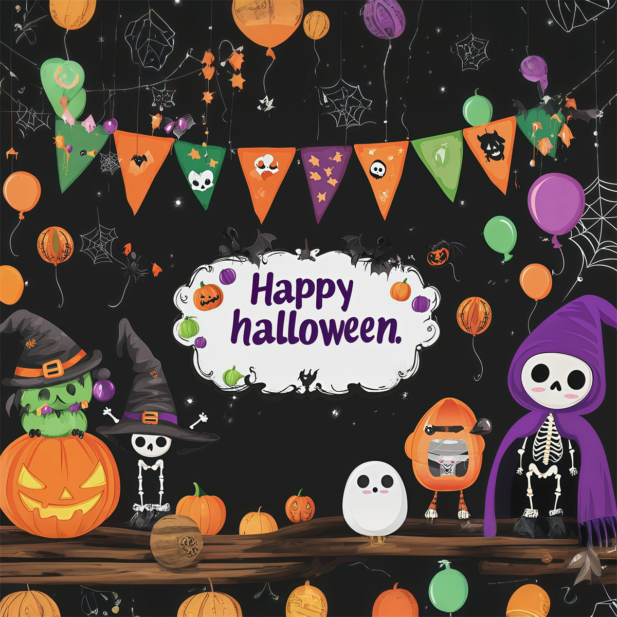 Décor De Fête D'Halloween Citrouille Squelette Mignonne Décor De Photomaton Pour Célébration D'Halloween RR67-156