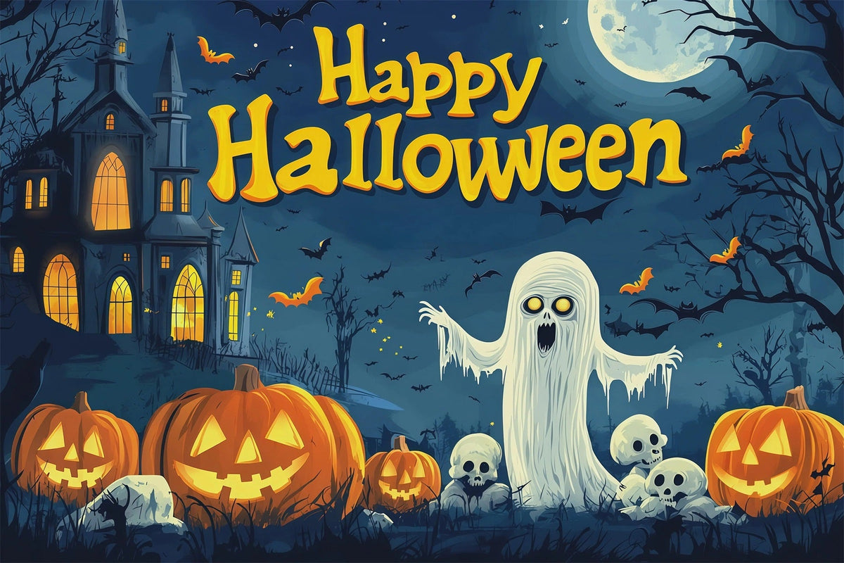 Idées De Décors Pour Une Fête D'Halloween Citrouille Fantôme Crâne Affiche Décors Effrayants Pour Halloween RR67-88