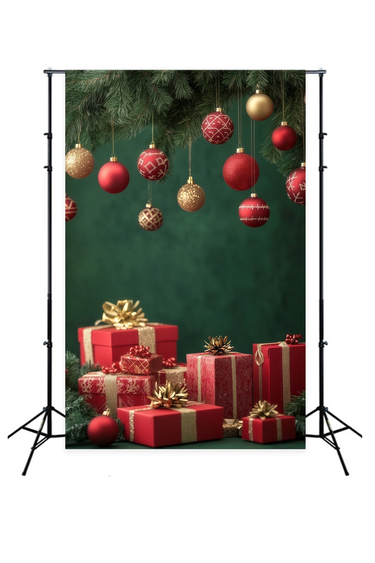 Fond De Boule De Noël Présentoir Pour Coffret Cadeau D'Ornement Décors De Noël Pour Photos RR69-21