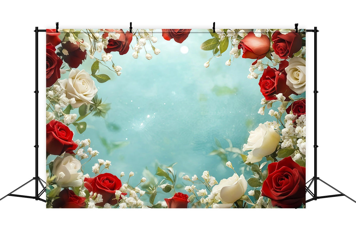 Décor Floral De Noël Bordure De Roses Grand Décor De Noël RR69-67