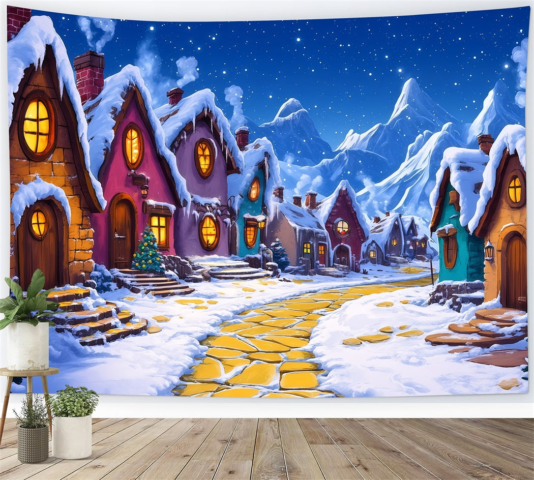 Décor De Village De Noël Chalet Enneigé De Conte De Fées Décor Intérieur De Noël RR69-84