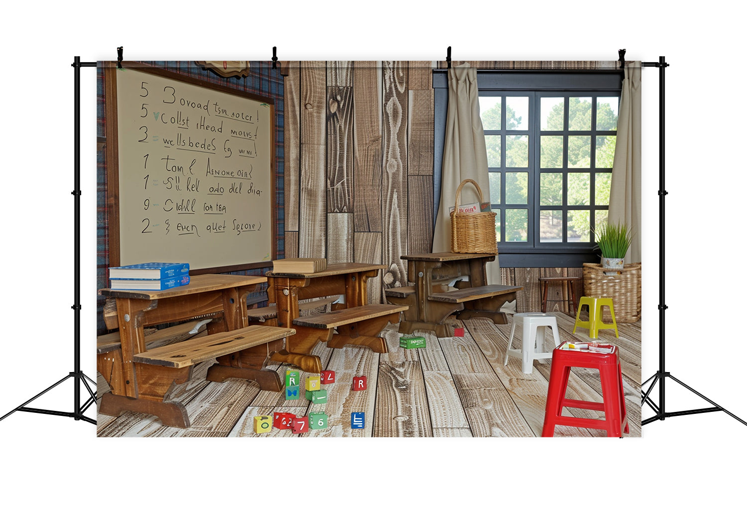 Toile de Fond de Salle de Classe Vintage pour la Rentrée RR7-186