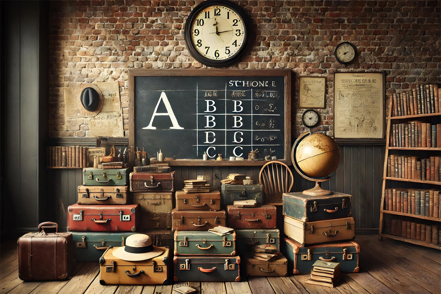 Toile de Fond de Valises en Classe pour la Rentrée RR7-204