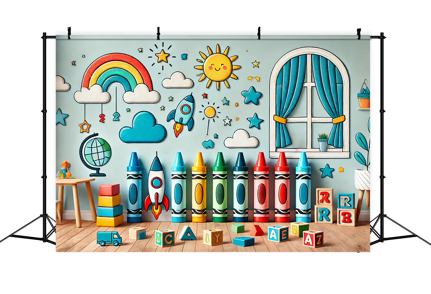 Toile de Fond de Vaisseau Spatial en Dessin pour la Rentrée RR7-233