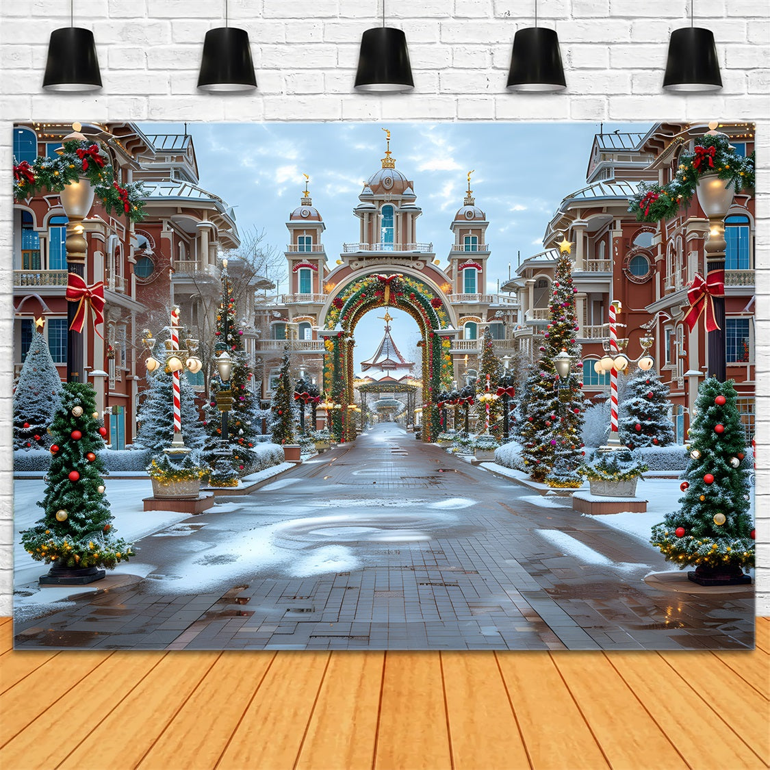 Toile de fond de Noël Merveille du Grand Boulevard RR7-569