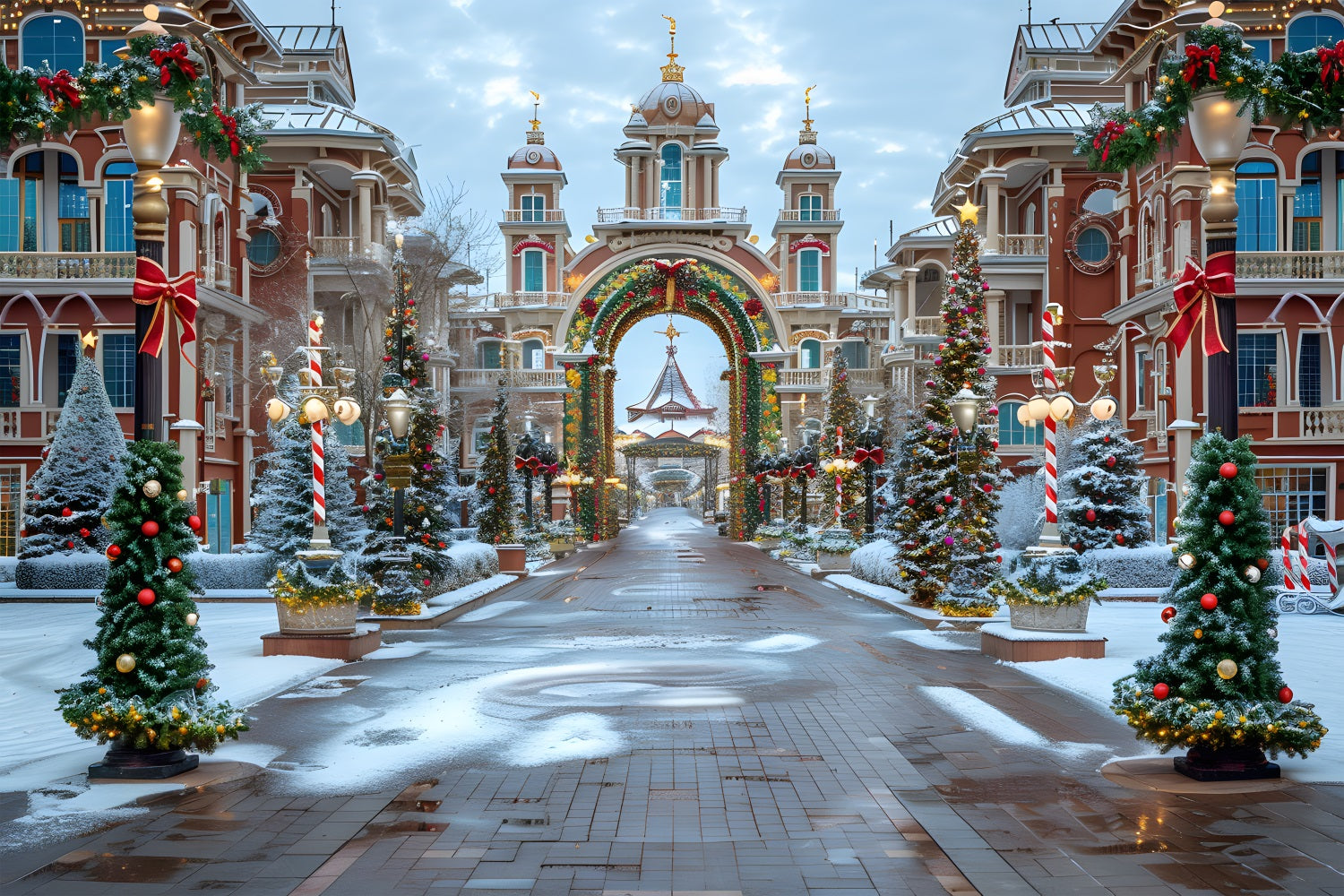 Toile de fond de Noël Merveille du Grand Boulevard RR7-569