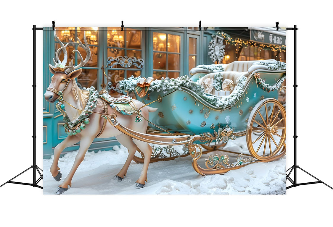 Toile de fond de Noël Balade Magique en Traîneau RR7-578