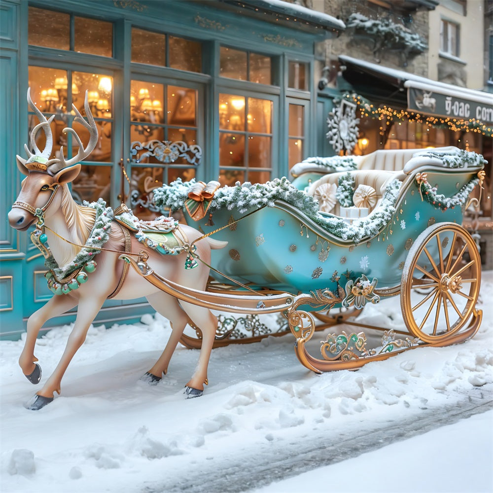 Toile de fond de Noël Balade Magique en Traîneau RR7-578