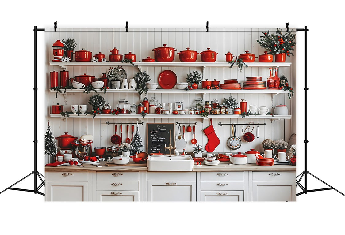 Toile de fond de Noël Cuisine Festive Merveilleuse RR7-584
