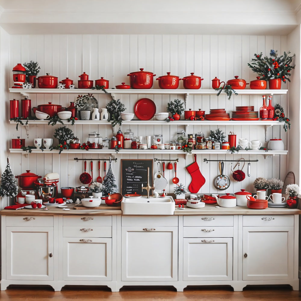 Toile de fond de Noël Cuisine Festive Merveilleuse RR7-584