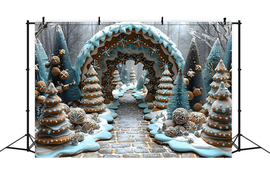 Toile de fond de Noël Arche Enchantée en Pain d’Épice RR7-618