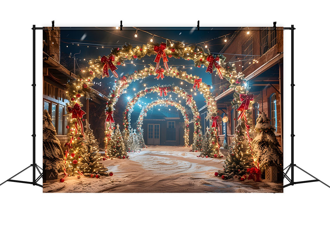 Toile de fond de Noël Arche Lumineuse Festive RR7-623