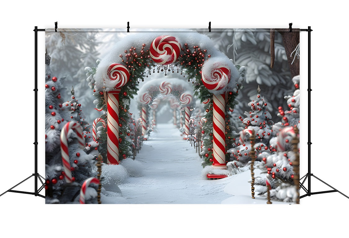 Toile de fond de Noël Pays des Merveilles en Sucre d’Orge RR7-672