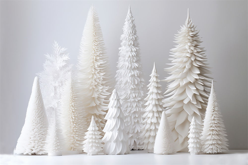 Toile de fond de Photographie avec Arbre de Noël Blanc RR7-734