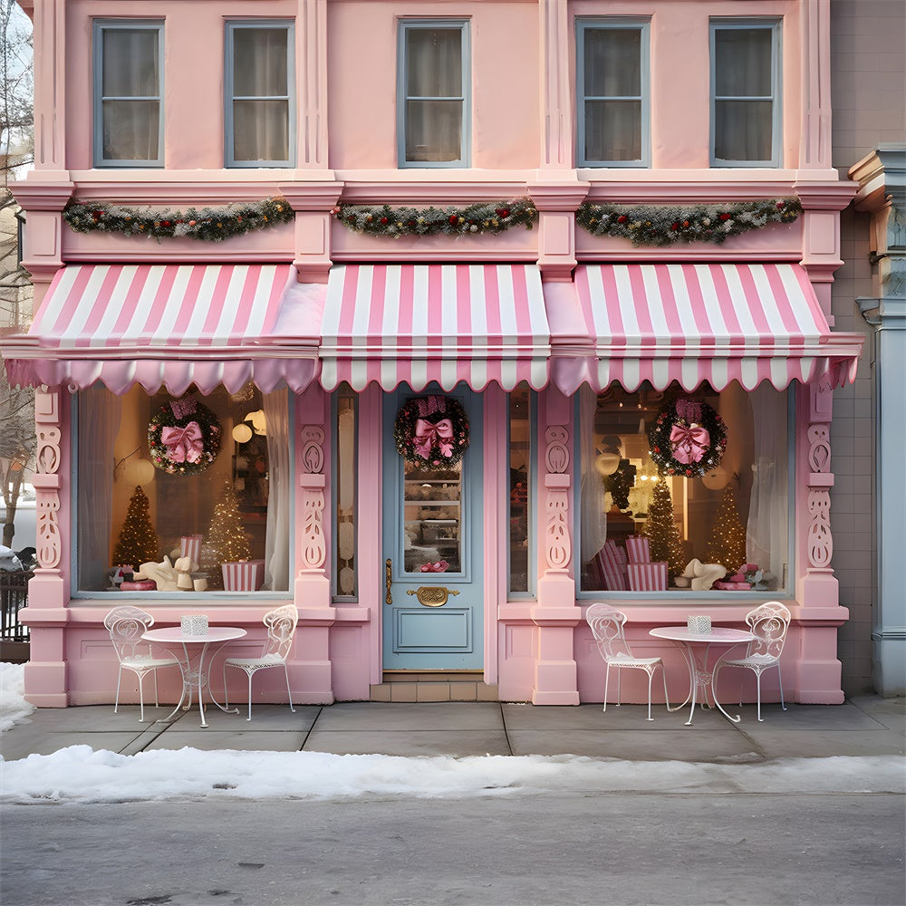 Toile de fond de Photographie avec Boutique de Noël Rose RR7-764