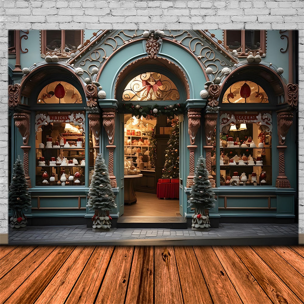 Toile de fond de Photographie avec Magasin de Gâteaux de Noël RR7-879