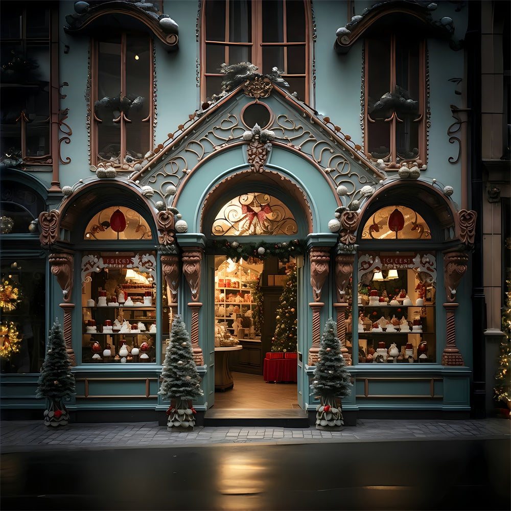 Toile de fond de Photographie avec Magasin de Gâteaux de Noël RR7-879