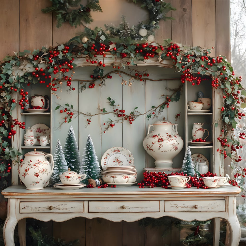 Toile de fond Cuisine Placard de Noël RR8-116