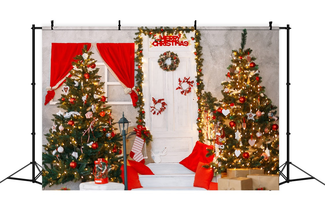 Toile de Fond Ambiance Décorative de Joyeux Noël RR8-221