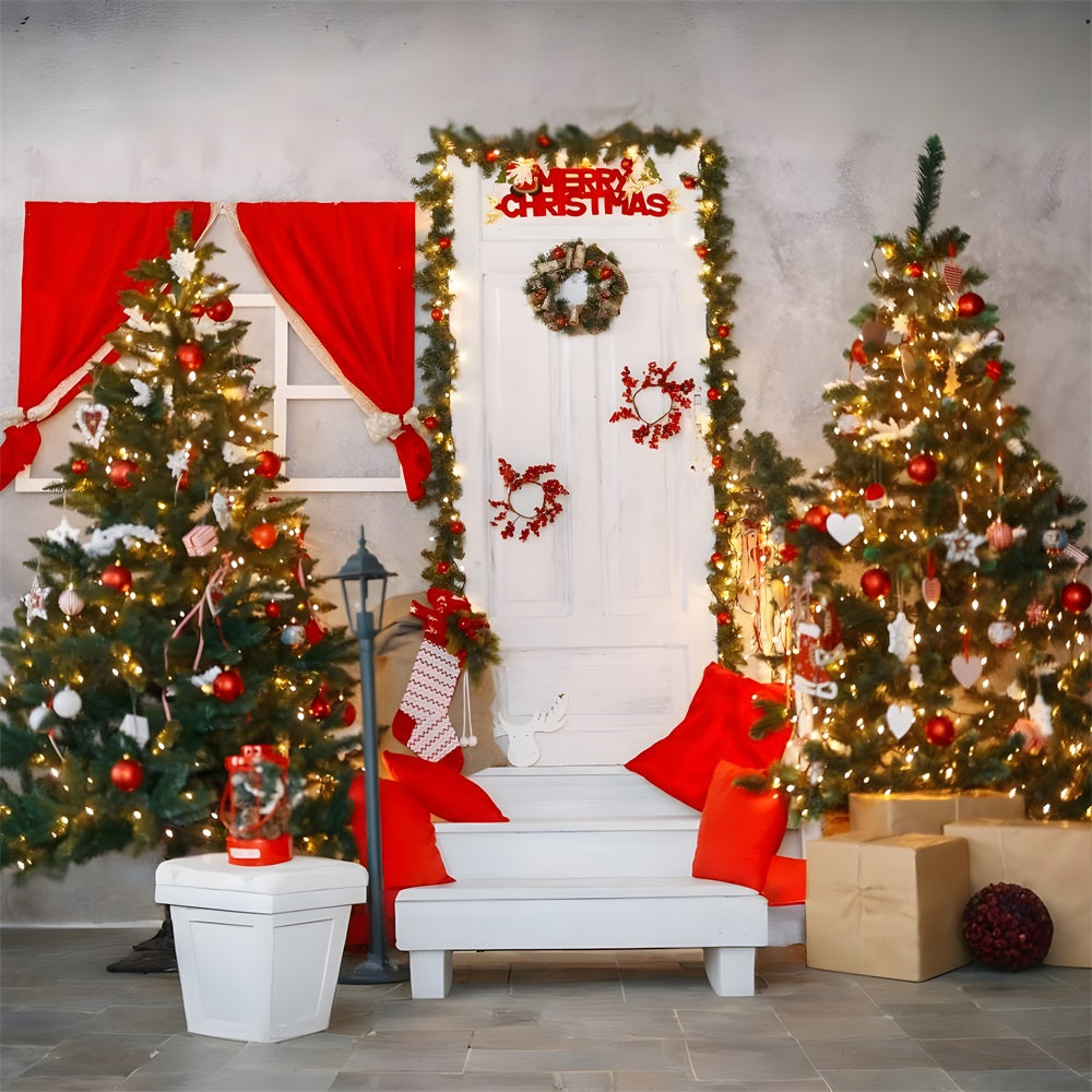 Toile de Fond Ambiance Décorative de Joyeux Noël RR8-221