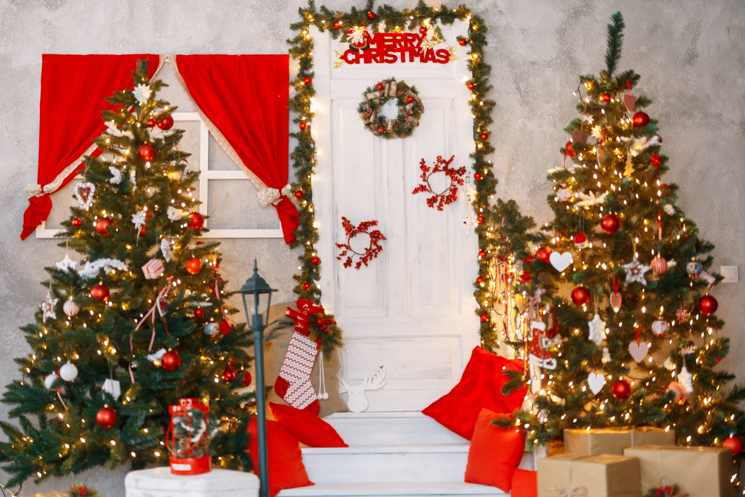 Toile de Fond Ambiance Décorative de Joyeux Noël RR8-221