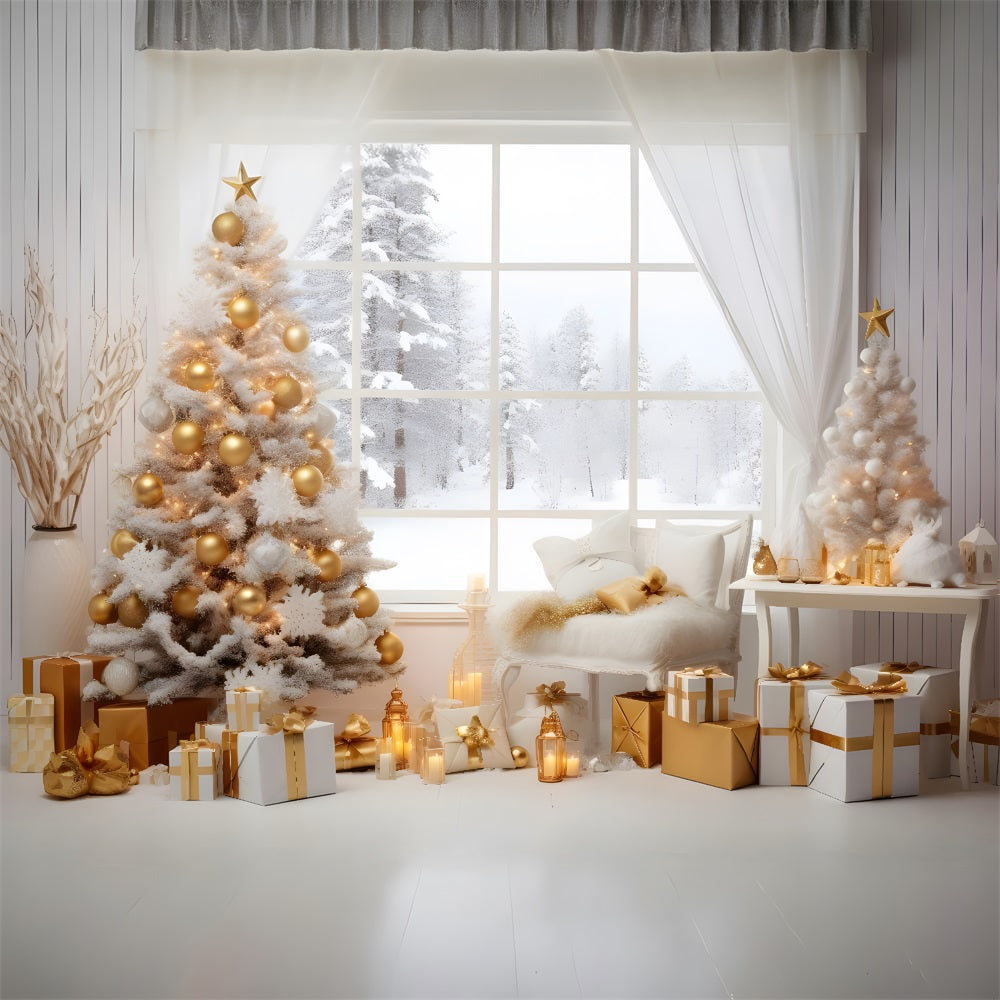 Toile de Fond de Pays des Merveilles en Sucre d'Orge de Noël RR8-268