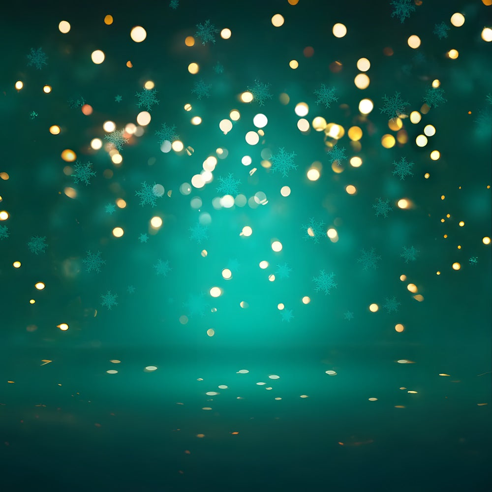 Toile de fond flocon de neige vert de Noël RR8-274