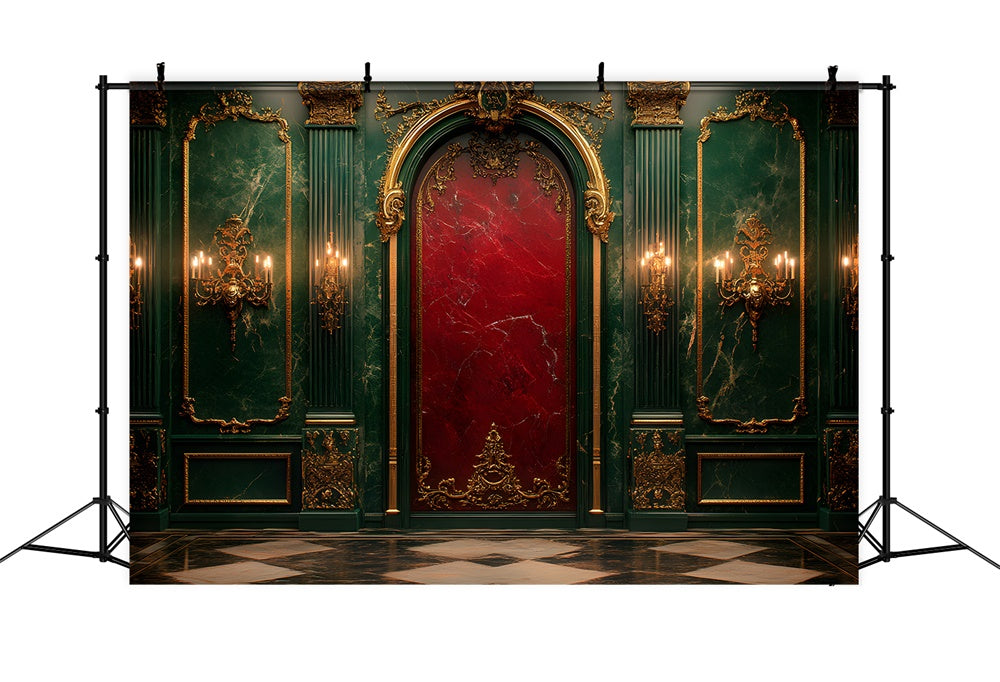 Toile de Fond Mur de Salon Orné de Noël RR8-352