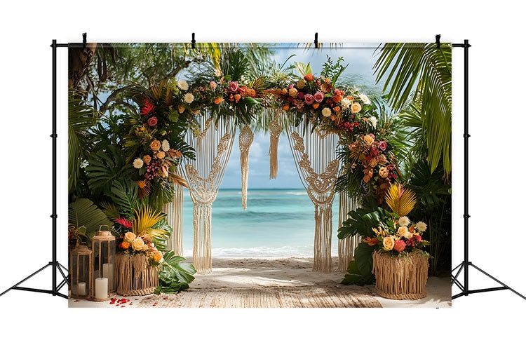 Toile de Fond Floral Bohème en Plumes d'Or Luxueuses RR8-452