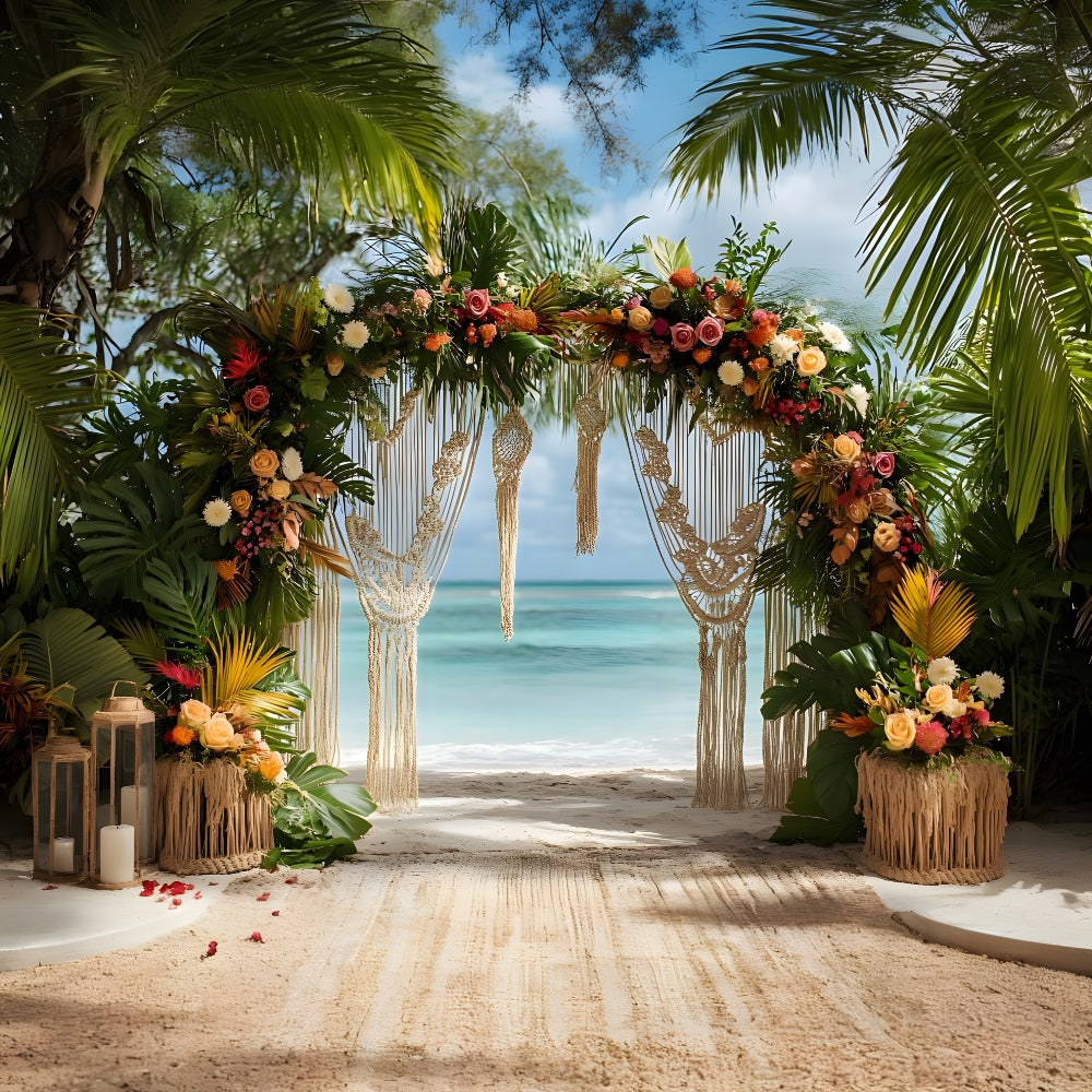 Toile de Fond Floral Bohème en Plumes d'Or Luxueuses RR8-452