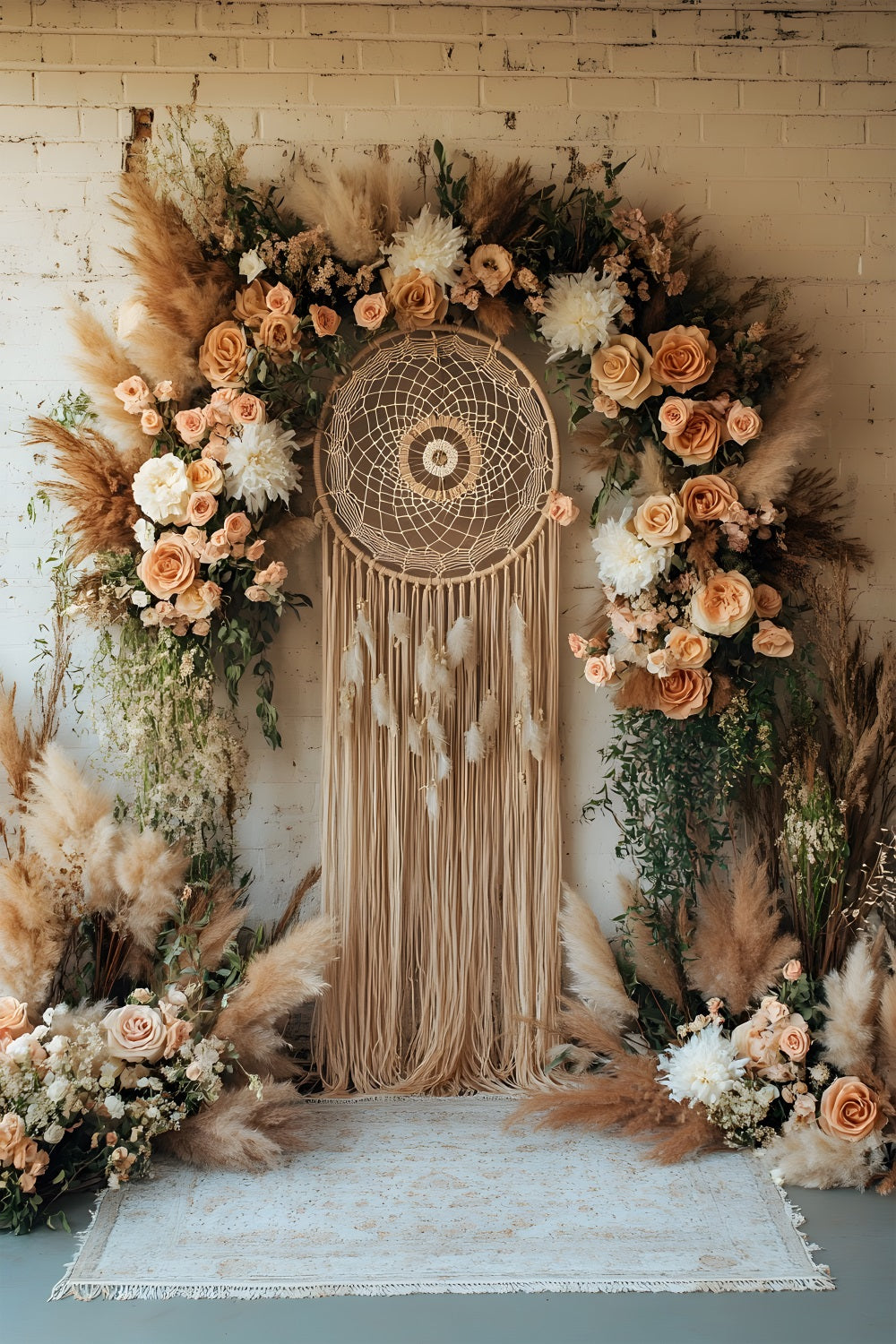 Toile de Fond Décor Lounge Bohème Chic Naturel RR8-513