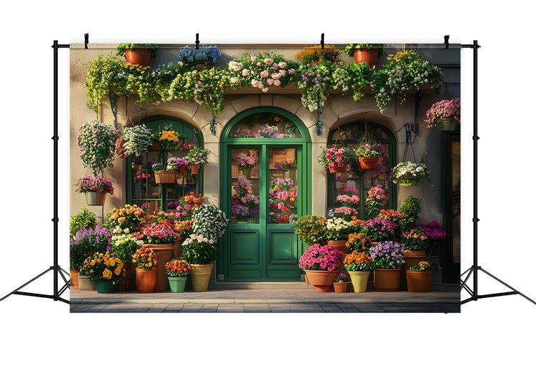 Fond Photo Printemps Charmant Magasin de Jardin TWW2-2