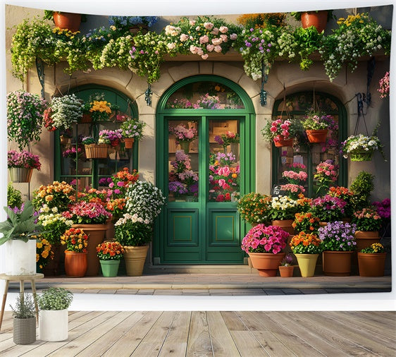 Fond Photo Printemps Charmant Magasin de Jardin TWW2-2