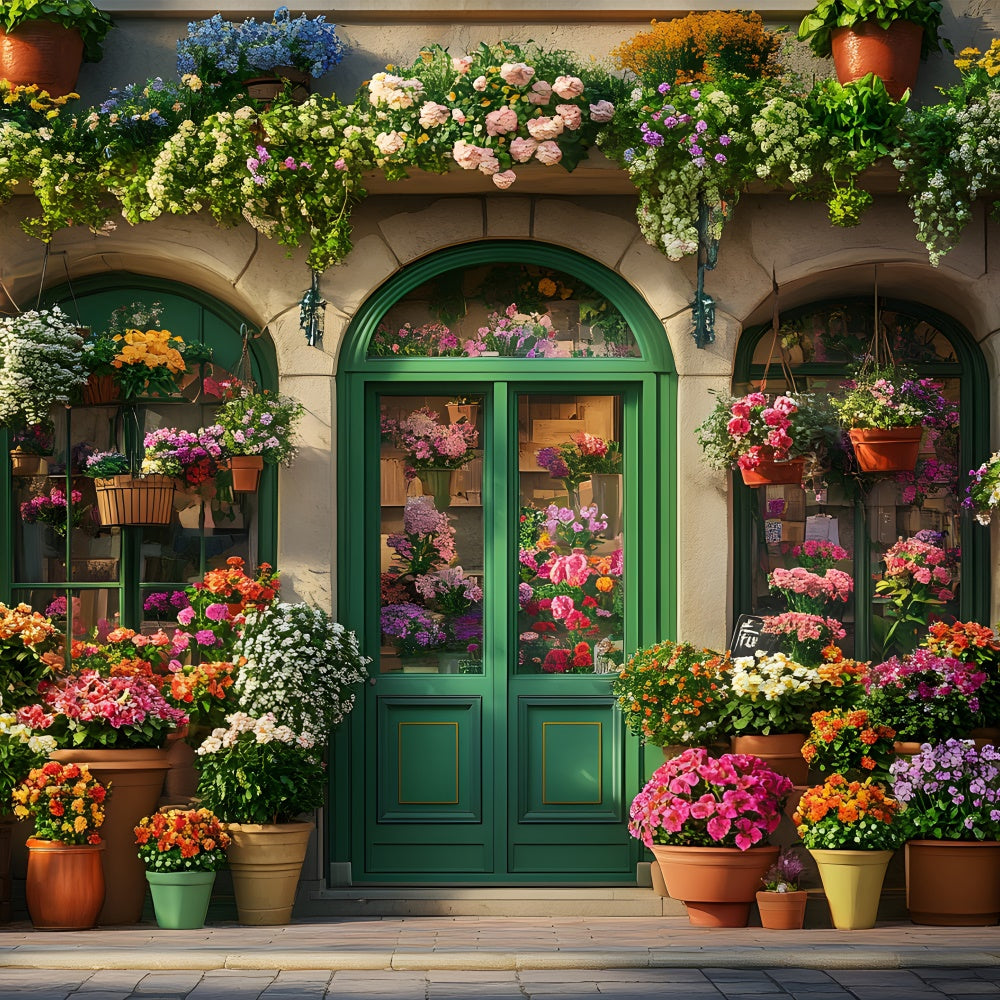 Fond Photo Printemps Charmant Magasin de Jardin TWW2-2