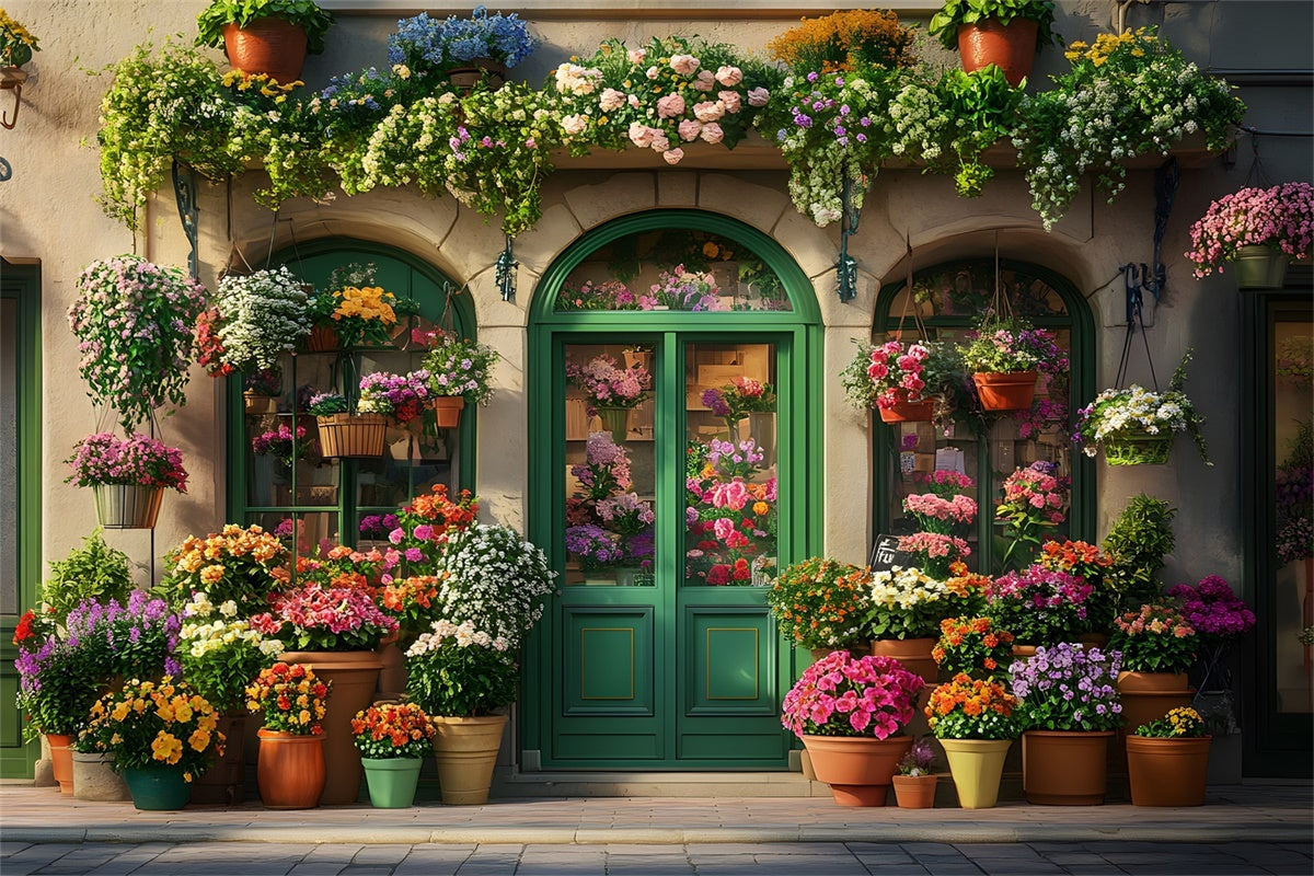 Fond Photo Printemps Charmant Magasin de Jardin TWW2-2