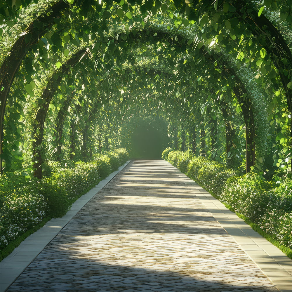 Toile de fond Printemps Arche Feuillue Tranquille TWW2-31