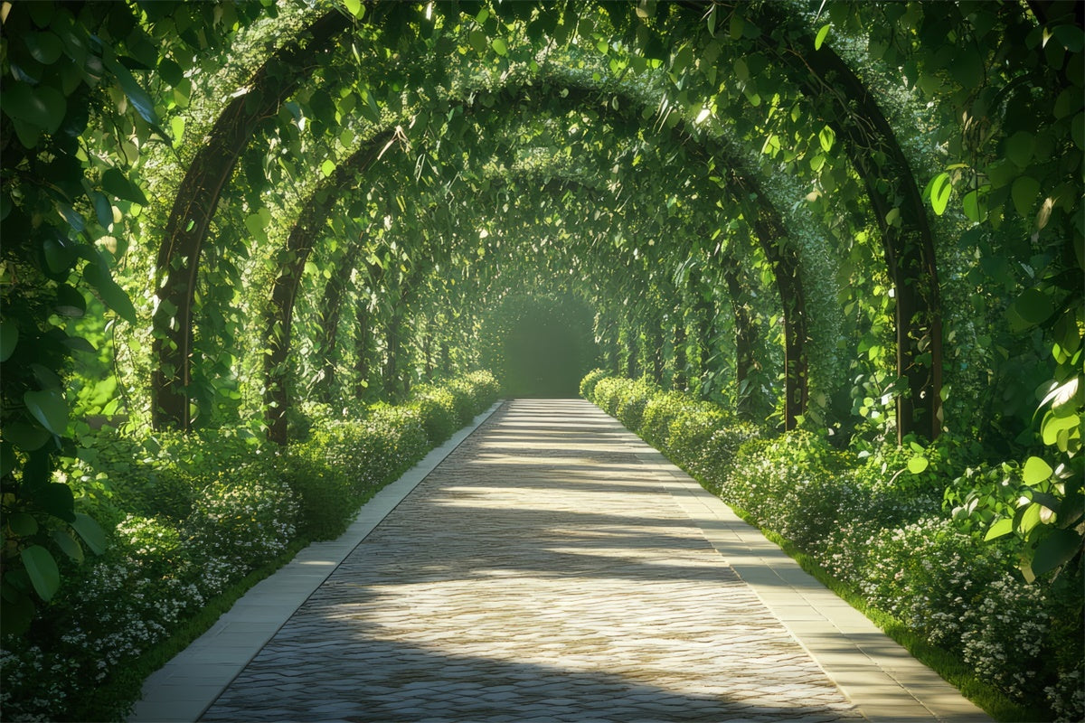 Toile de fond Printemps Arche Feuillue Tranquille TWW2-31