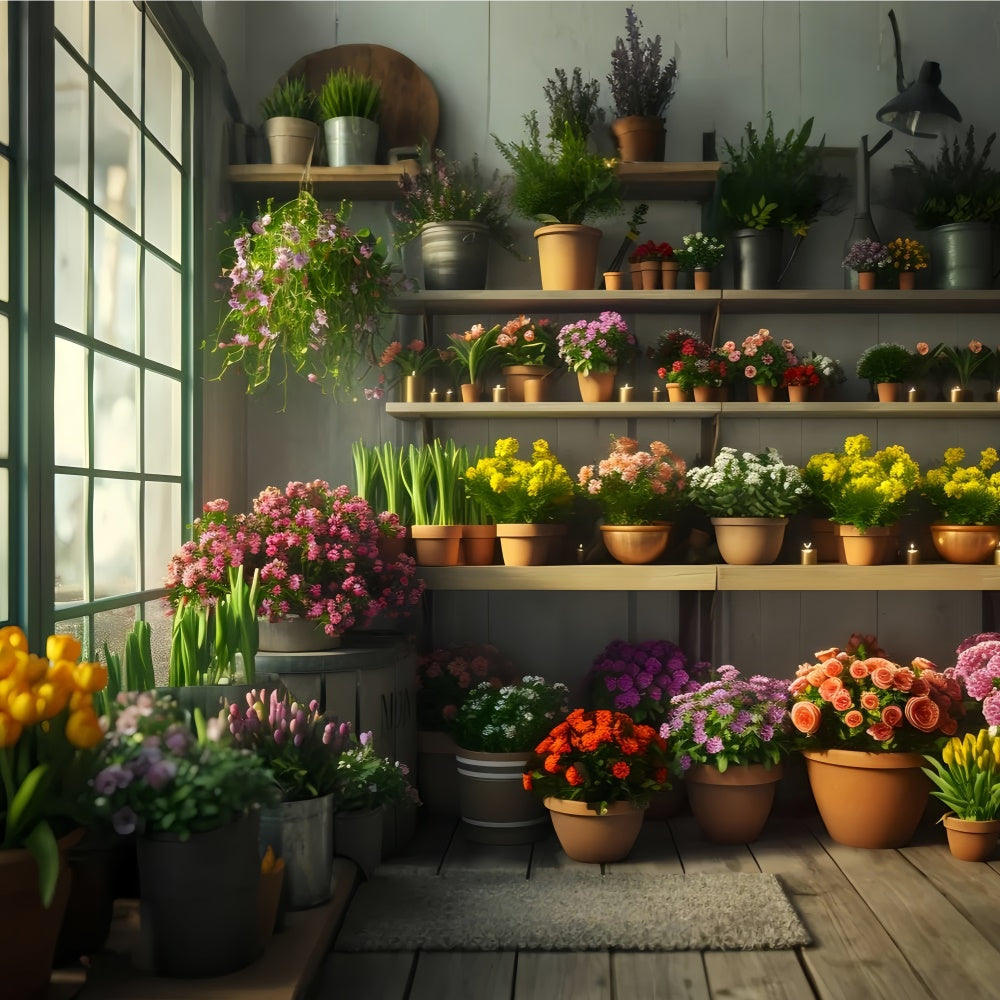 Fond Photo Printemps Idées de Jardin Intérieur Plantes en Pots TWW2-6
