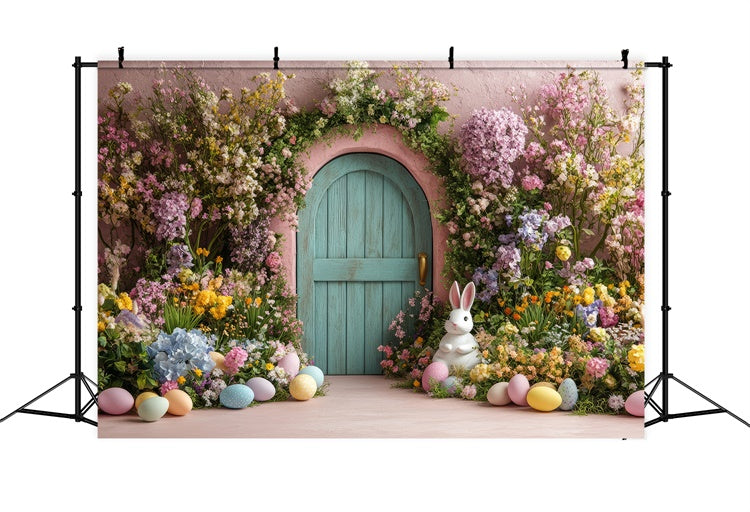 Toile de fond paques Arche Fleurie aux Œufs Pastel TWW3-50