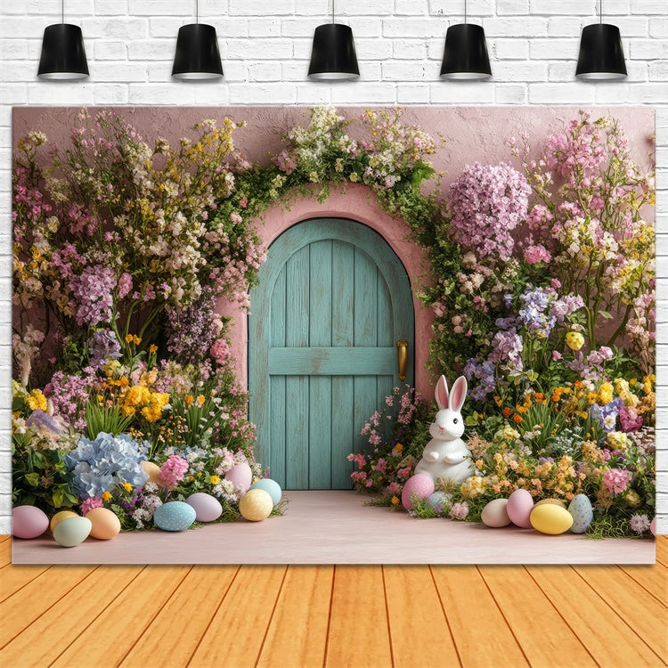 Toile de fond paques Arche Fleurie aux Œufs Pastel TWW3-50